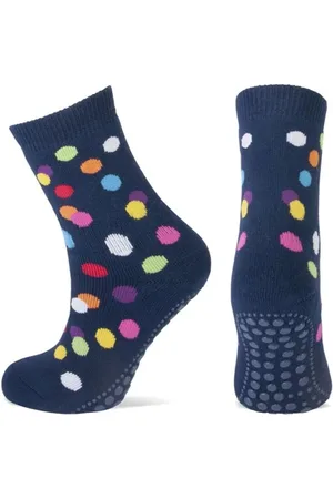 Yellow Moon Anti slip kinder huissokken - gekleurde stippen - maat 27/30