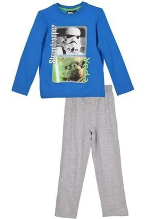 STAR WARS 2-delige Pyjamaset - Yoda & StormTrooper - Model "Prepare For Battle" - / Grijs - 104 cm - 4 jaar