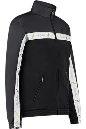 Australian Duo jack met witte bies Titanium grey maat 3XL