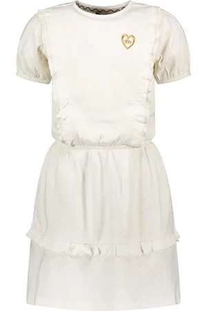 Moodstreet Fancy Dress With Frills And Puffed Sleeves Jurken Meisjes - Rok - Jurk -