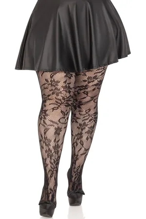 Leg Avenue Seamless Floral Lace Net panty