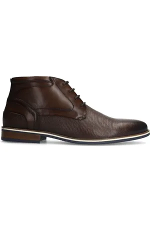 Manfield Heren - Bruine leren veterboots
