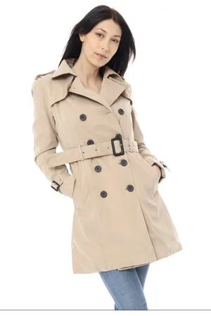 Merkloos Jas - trenchcoats - trenchcoat dames - herfst - regenmantel - nieuwe collectie 2023