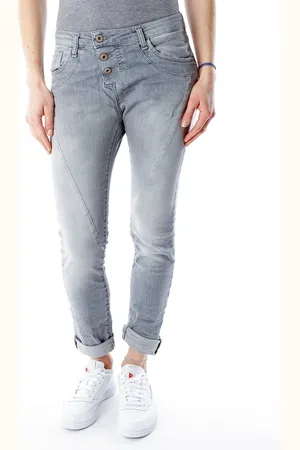 Please P78 baggy grijze jeans mt XS