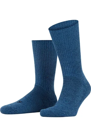 Falke Walkie Ergo anatomische pluche zool merinowol sokken unisex blauw