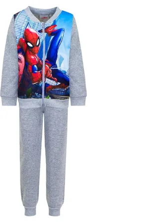 Marvel Spiderman joggingpak / trainingspak - 2-delig - grijs - maat 92/98 (3 jaar)