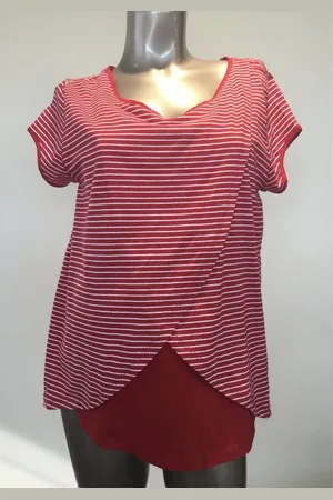 Attesa OHMA Voedingsshirt gestreept /Wit maat XS