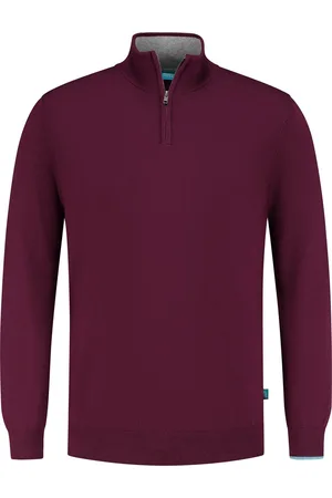 District Indigo Trui Half Zip Cotton/Cashmere Plum (7.21.500.501 - 084)