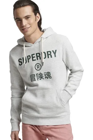 Superdry Vintage Corp Logo Marl Hoodie Grijs XL Man