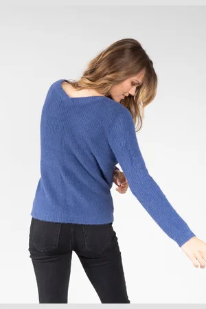 Deeluxe Glanzende trui met V-halsARMELLE