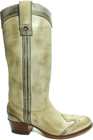 Sendra Boots 8745 Dames Laarzen Cowboy Western Gipsy Ibiza Debora Ronde neus Rechte Hak Leren Zool Rechte Schacht Treklussen Echt Leer