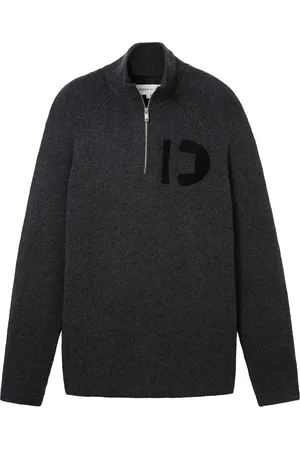 TOM TAILOR Relaxed knitted troyer Heren Trui