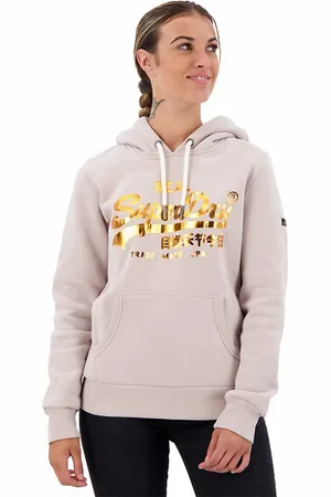 Superdry Vl Embellish Hoodie Beige XS Vrouw