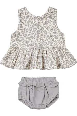Quincy Mae Sleeveless Peplum Set French Garden Boxpakken Unisex -