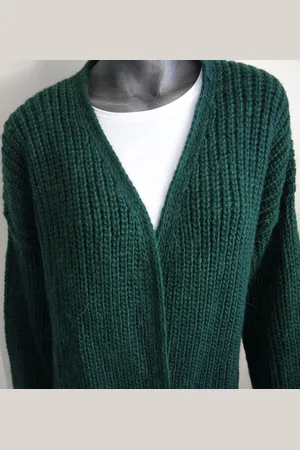 Moscow Cardigan Dark Smaragd Lang Vest -