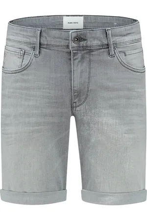 Pure Path The Steve Skinny Fit Shorts Denim Light Grey (W1290 - 85)