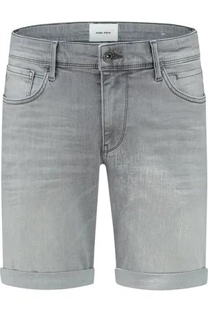 Pure Path The Steve Skinny Fit Shorts Denim Light Grey (W1290 - 85)