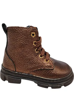 Develab 42934 371 Meisjes Veterboots - Brons Metallic - 26