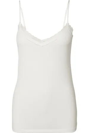 Pieces® Top Pckate Lace Singlet Noos 17087739 Cloud Dancer Dames