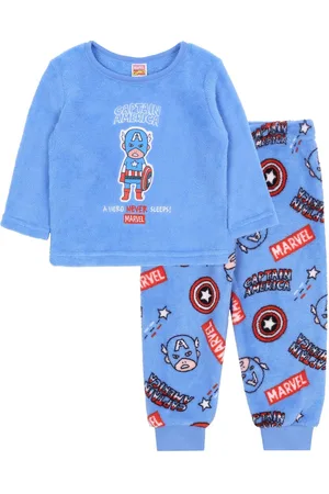 Marvel Blauwe fleece babypyjama Captain America MARVEL / 18-24m 92 cm