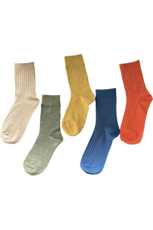 ASTRADAVI Socks Collection - Normale Sokken - 5 Stuks - Unisex Katoenen Sokken - Effen Kleuren - 36/41