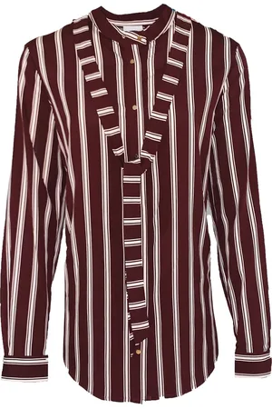 Dante 6 • gestreepte satijnen blouse met lint • maat 40