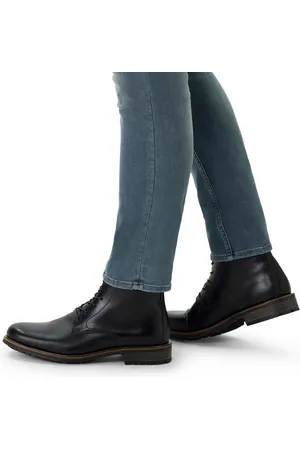 Van Lier Heren - Zwarte leren veterboots