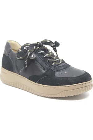 Hartjes 162.1952/31 01.01, Zwarte dames sneaker wijdte H