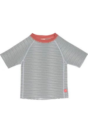 LÄSSIG Splash & Fun Short Sleeve Rashguard - Striped coral 24 months
