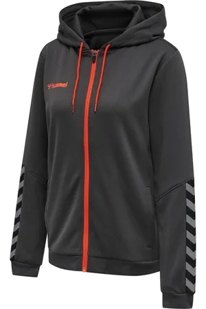 Hummel Damen Hoodie Hmlauthentic Poly Zip Hoodie Woman Asphalt-M