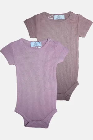 Merkloos Edelweiss Newborn rompers met korte mouwen 1m