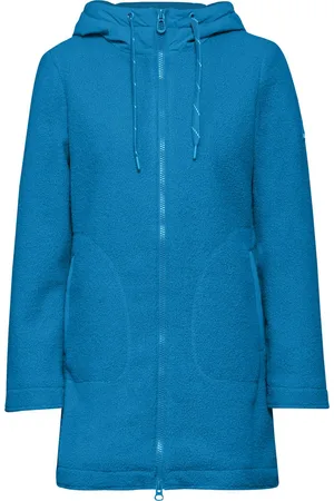 CECIL Curly Fake Wool Coat - Dames Jas - Aqua Blue - maat S