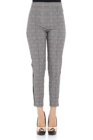 Pinko • roze geruite pantalon • maat 38 (IT44)