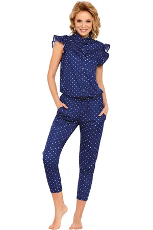 Produkt PIGEON marineblauwe lange pyjama met strepen