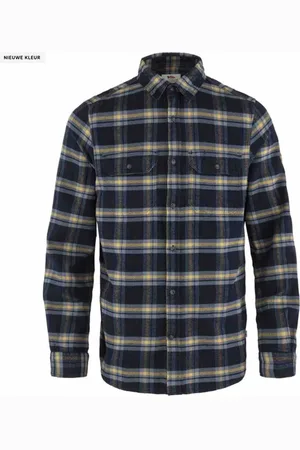 Fjällräven Fjällräven Övik Heavy Flannel - Dark navy-buckwheat brown