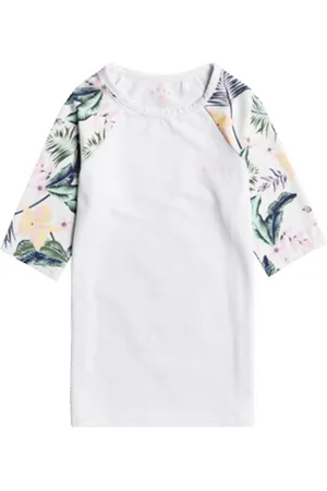 Roxy UV Zwemshirt voor tienermeisjes - Lovely Senorita - Helder /Bloemen - maat 128cm