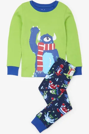 Hatley Jongenspyjama monstertje Bio Katoen 4 jaar