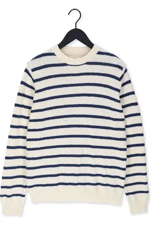 Anerkjendt Akrico Stripe Knit Truien & Vesten Heren - Sweater - Hoodie - Vest- Blauw