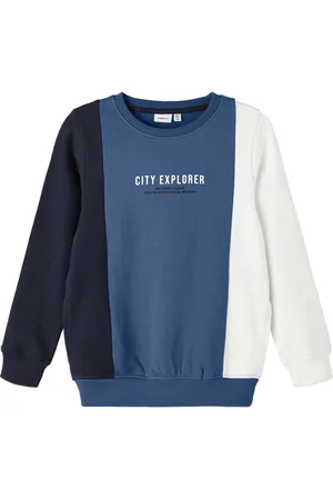 NAME IT Jongens Kinderkleding Blauwe Sweater Treni - 134/140