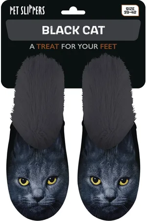 PLENTY Pantoffel Zwarte Kat Ogen 39-42