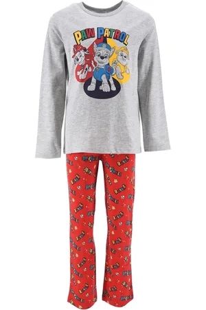 Paw Patrol Nickelodeon - pyjama - jongens - 100% Jersey katoen - grijs/rood - maat 110