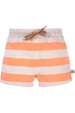 LÄSSIG Zwemshort meisje gestreept - milky / peach