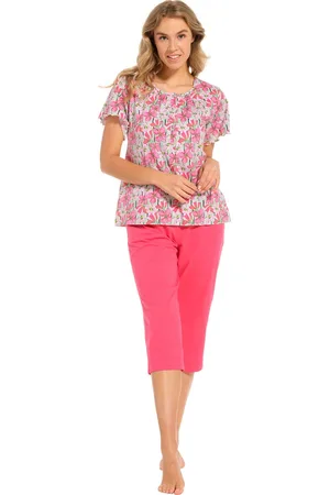 Pastunette Pyjama capri pants korte mouw 20241-102-4 green maat 52
