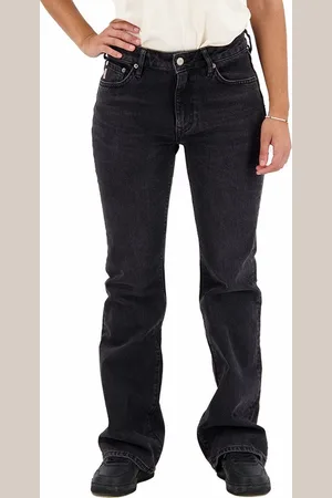 Superdry Vintage Mid Rise Slim Flare Spijkerbroek Zwart 26 / 32 Vrouw
