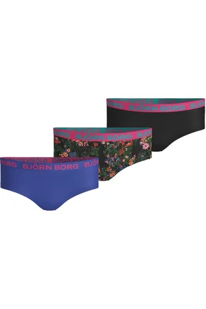 Björn Borg Bjorn Borg Mystic flower meisjes hipster - 3pack - zwart - maat 110