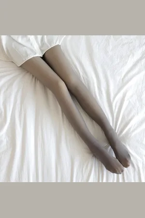 Merkloos CB-Goods Fleece panty - Gevoerde Panty - Warme Thermo Panty - Tiktok - Beige - Winter - - L/XL