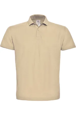 B and C Unisex Polo korte mouwen ID.001 Zandkleurig merk maat XL