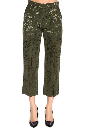 Pinko • groene pantalon met blad motief • maat IT44 (M)