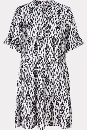 Esqualo Dress 2tone Ikat print
