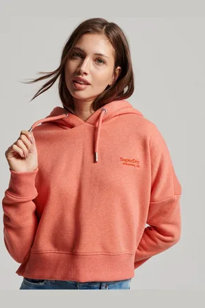 Superdry Vintage Logo Crop Hoodie Oranje XL Vrouw